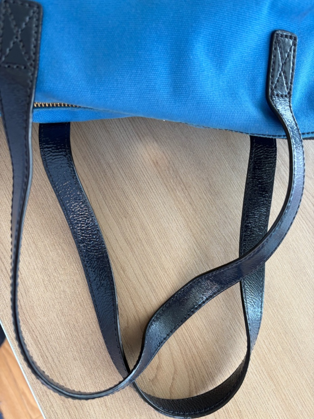 Kate Spade Play Hooky Canvas Tote Blue - Picture 13 of 16